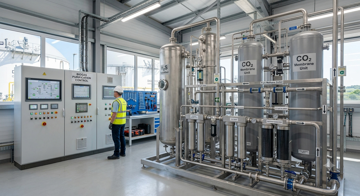 Biogas purification systems