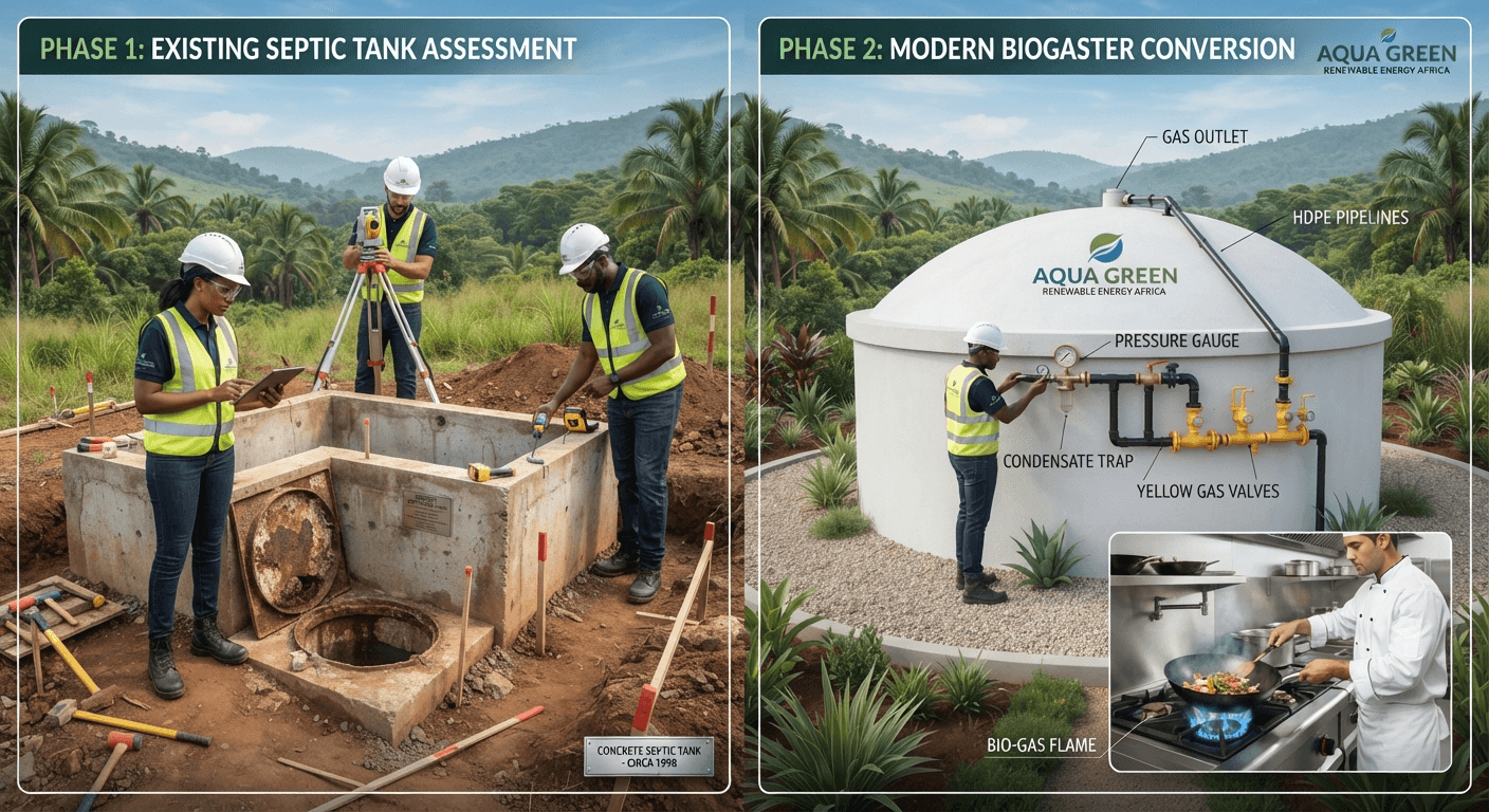 Septic Tank Conversion to Biogas System
